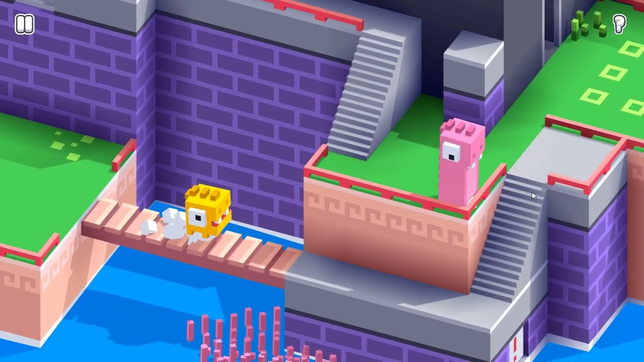 Dino Bros gameplay &mdash; two dinosaur brothers navigating a puzzle level